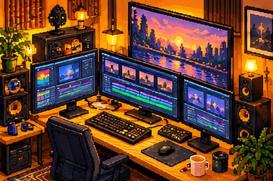 MDPXL yaratıcı stüdyo pixel illüstrasyonu